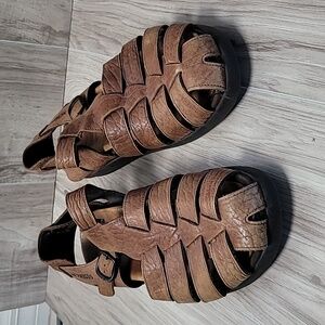 Mephisto Sam Fisherman Sandals Men’s Size 12 / EU 46 Brown Leather Comfort